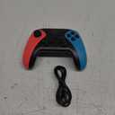 Wireless Switch Controller for Switch/Lite/OLED Controller, Switch Controller with a Mouse Touch Feeling on Back Buttons, Extra Switch Pro Controller with Wake-up,Programmable, Turbo Function (Red+Blue)