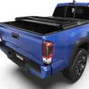 oEdRo Soft Tri-fold Truck Bed Tonneau Cover Compatible with 2016-2023 Toyota Tacoma with 6ft Bed, Fleetside with Track Rail System (Excl. Trail)