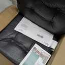 Klear Vu Omega Non-Slip Chair Cushions, Assembled in USA, U-Shaped Skid-Proof Seat Pads for Dining, Kitchen, Office, 15"x16", 4 Pack, Leather Black