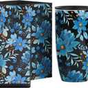 Topadorn Ceramic Mug Blue Flower Porcelain Coffee Mug with Gift Box,17oz. Blue Flower