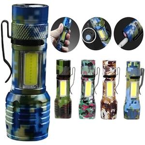 LED Flashlights -Camping Mini Pocket Flashlights with High Lumens, 60 Hour, Camouflage Zoomable Beam - Powerful, Bright,Light Weight Tactical Flash Light for Outdoor/Home