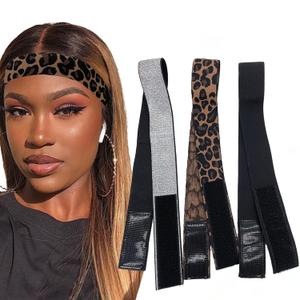 3 Pcs Elastic Bands for Wigs - Lace Melting, Edge Wrap to Lay Edges (Silver, Leopard, Black Pack)