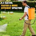 Battery Powered Backpack Sprayer for Dewalt 20v Max Battery, 5.3 Gallon, 100 PSI Electric Weed Sprayer, Yard Graden Sprayer with Telescopic Wand, 7 Nozzles, Backpack Sprayer 20v (Battery Not Included)