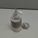 Ceramic Soap Dispenser Set for Hand Soap, Shampoo, Dish Soap, Conditioner, Bathroom & Kitchen, Stainless Steel Pump, Includes Silicone Funnel, 12 Oz, Non-Slip, Elegant Kitchen Decor, Gray