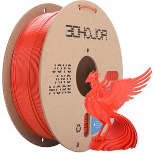 PLA Filament 1.75mm,3D Printer Filament,1kg Cardboard Spool (2.2lbs), Dimensional Accuracy +/- 0.03 mm,Odor Free, Clog Free, No Brittle Filaments,Fit Most FDM 3D Printer,Red