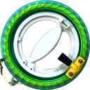 HENGDA KITE Professional Outdoor Kite Line Winder Winding Reel Grip Wheel with 650 Feet (60LBS) Flying Line String Flying Tools with Lock for Kids and Adults