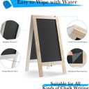 DAHAPYBOO Sandwich Board 40"x20" Solid Pine Wood Rustic White,Chalk Board Sign Board,Sandwich Board Signs Outdoor, Chalkboard Easel,A Frame Chalkboard Sign