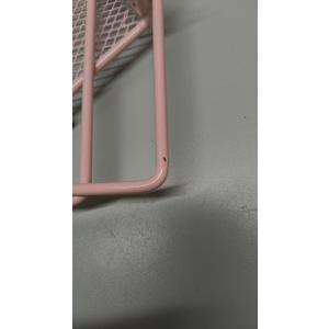 CroBlissful 2 Pcs Locker Organizer Shelf and Carpet Decorating Metal Mesh Locker Accessories Square Fluffy Rug for School Office Gym Organization Back to School Essentials(Pink)