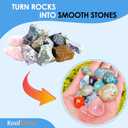 Rock Tumbler Grit and Ceramic Tumbling Media 4 Pounds, Polish Up to 25 lbs. of Rocks, 4-Step Polish Refill Media Kit, Compatible with All Rock Tumblers, Essential Polishing Kit for Adults
