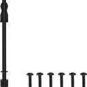 Sdstone 18 Inch Heavy Duty Cane Bolt Gate Drop Rod Hardware Ground Latch for Wooden Fences,Metal Gates Doors Stopper for Gate Ground (Black Finish,1 Pack)