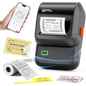 Ponek Label Maker Machine with Tape, M100 Address Barcode Label Printer, Versatile App 4000 Icons and 300 Fonts, Industrial Label Makers for Small Business, Office, Home, School, Safety Label Makers