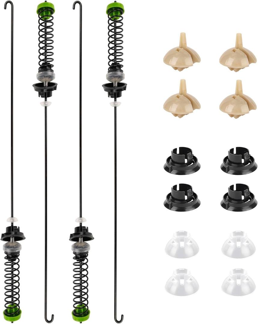 BlueStars 2025 Upgraded W11130362 Washer Suspension Rod Kit Replacement Part - Compatible with Whirlpool Maytag Kenmore Washers - Replaces PS12347546 AP6262443 W10594080 (As pictured)