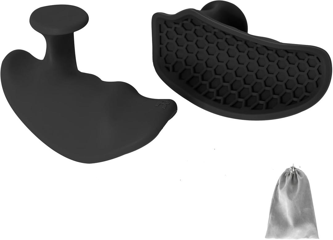 Ergonomic Rubber Gym Grips for Men & Women  Anti-Slip Fingerless Workout Gloves for Weight Lifting, Deadlifts, Pull-Ups, Rows, Barbell, Dumbbell, Palm Protectors for Gym Training