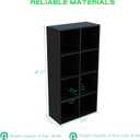 OSCHF 8-Cube Storage Shelf Bookcase - Wooden 4-Tier Floor Standing Open Bookshelf, Modern TV Stand up to 55 Inchs for Home and Office, Black