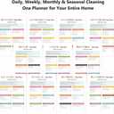 ADHD Cleaning Planner for Adults Women Reusable Laminated Deep Clean Checklists, Gentle Daily & Weekly Cleaning System, 100 GSM No-Bleed Paper, Waterproof PVC Cover, Spiral Bound Calendar Planner for Overwhelmed Homes