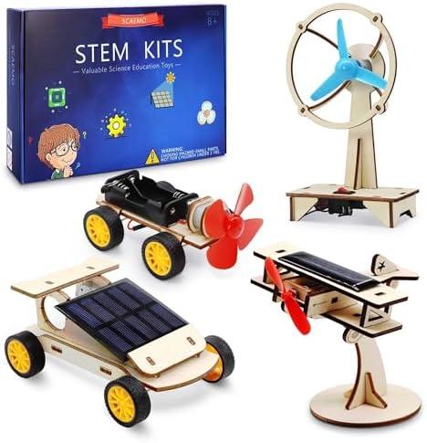 STEM Kits for Kids Ages 8-10-12-14, Stem Toys for Boys Age 8-12, Science Projects, Solar Car Building Kits, Activities Engineering Kit, Gifts for 8 9 10 11 12 Year Old Boys