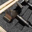 Black Shark Pro Forstner Drill Bit Set 10 Pieces Diameter 15-20-25-26-30-35-40-45-50-55 mm Length 90 mm in a Wooden Case