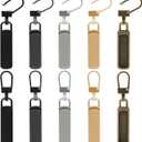 Zipper Pull Replacement for Small Holes, 10 Pieces Detachable Tiny Zipper Replacement Slider for Luggage Jackets Backpacks Boots Purse Coat Pants(Silver, Black, Gold, Gun Black)
