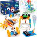 STEM Robotics Kit 6 Set Science Experiments Project Activities Toys for Kids 4-8 8-12 Engineering Building Electronic Motor Robot Kid Craft Boy Girl 5 6 7 8 9 10 12 Year Old Outdoor Toy
