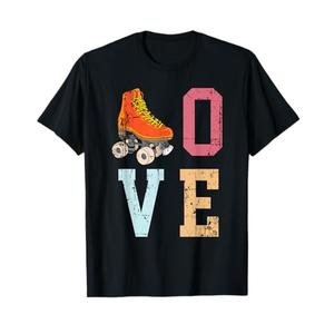 Funny Roller Skating Vintage Skate Lover 70's Gift Men Women T-Shirt, S