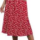 Witsmile Flowy Skirt Elastic High Waist A-Line Skirt with Pockets Bohemia Cover-up for Women 2026 Trendy(S-2XL)