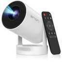 Electric Focus]Mini Portable Projector with 4K Support, Bluetooth 5.4 WIFI6, 5watt Sound Base Speaker, 260 ANSI, Android 11, 210° Rotation , Auto Keystone Correction Video Projector HY300 PLUS
