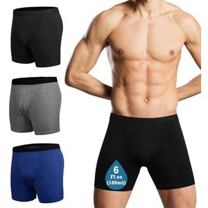 Reusable Incontinence Underwear for Men, Washable Boxer Briefs Protection, Leak Proof Adult Male Diapers for Urinary Absorbency (Mix 3pcs, XXXX-Large)