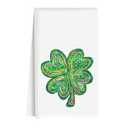 Shamrock St Patricks Day Kitchen Towels, St Patricks Day Decorations, Shamrock Decorations, Glitter Lucky Four-Leaf Clover Hand Towels for Spring Seasonal Home Kitchen Bathroom Bar 16x24 Inch