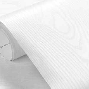 LaCheery White Oak Wood Contact Paper 160 x 24 Inch Wide Wood Countertop Contact Paper for Countertops Waterproof White Wooden Wallpaper Peel and Stick Bedroom Wall Cover Removable Wooden Grain Vinyl