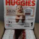 Huggies Size 1 Diapers, Skin Essentials Baby Diapers, Size 1 (8-14 lbs), 204 Count (3 Packs of 68)