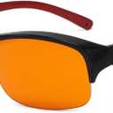 Eyekepper 100% Anti-Blue Light Blocking Fitover Glasses Wear Over Computer Glasses With Amber Lens