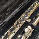 BAHAMUT Silver-Plated Carving B Foot Flute, 17 Open Hole Flauta with Offset G, Split E Mechanism, 17 Key Flute Instrument for Professional Performance