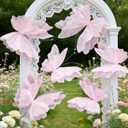 SUNBEAUTY 3D Large Pink Butterfly Decorations, Mariposas Grandes para Decoracion 20 Inch, 16 Inch Giant Hanging Butterflies for Baby Shower Birthday Wall Spring Summer Decor for Girls, Women 6pcs