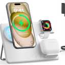 Wireless Charger Station for Apple: MGG 3 in 1 Magnetic Charging Stand Foldable for iPhone 15 14 13 12 Pro Max Plus - Apple Watch 9 8 7 6 5 4 SE - AirPods Pro 2/3