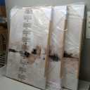 Abstract Neutral Textured Framed Canvas Wall Art Set, Minimalist Wall Decor Art Prints, Modern Gray Beige Wall Painting Artwork for Living Room,Bedroom,Dining Room,Office, 16"x24"x3