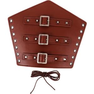 SOIMISS Elegant Medieval Wrist Band Stylish Arm Guard Vintage Design for Horseback Riding Movie Costumes Brown