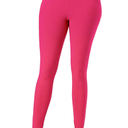 Womens High Waist Skinny Pants Pull-On Trousers Stretchy Office Pants with Tummy Control Butt Lifting and Pockets S/M, Hot Pink 