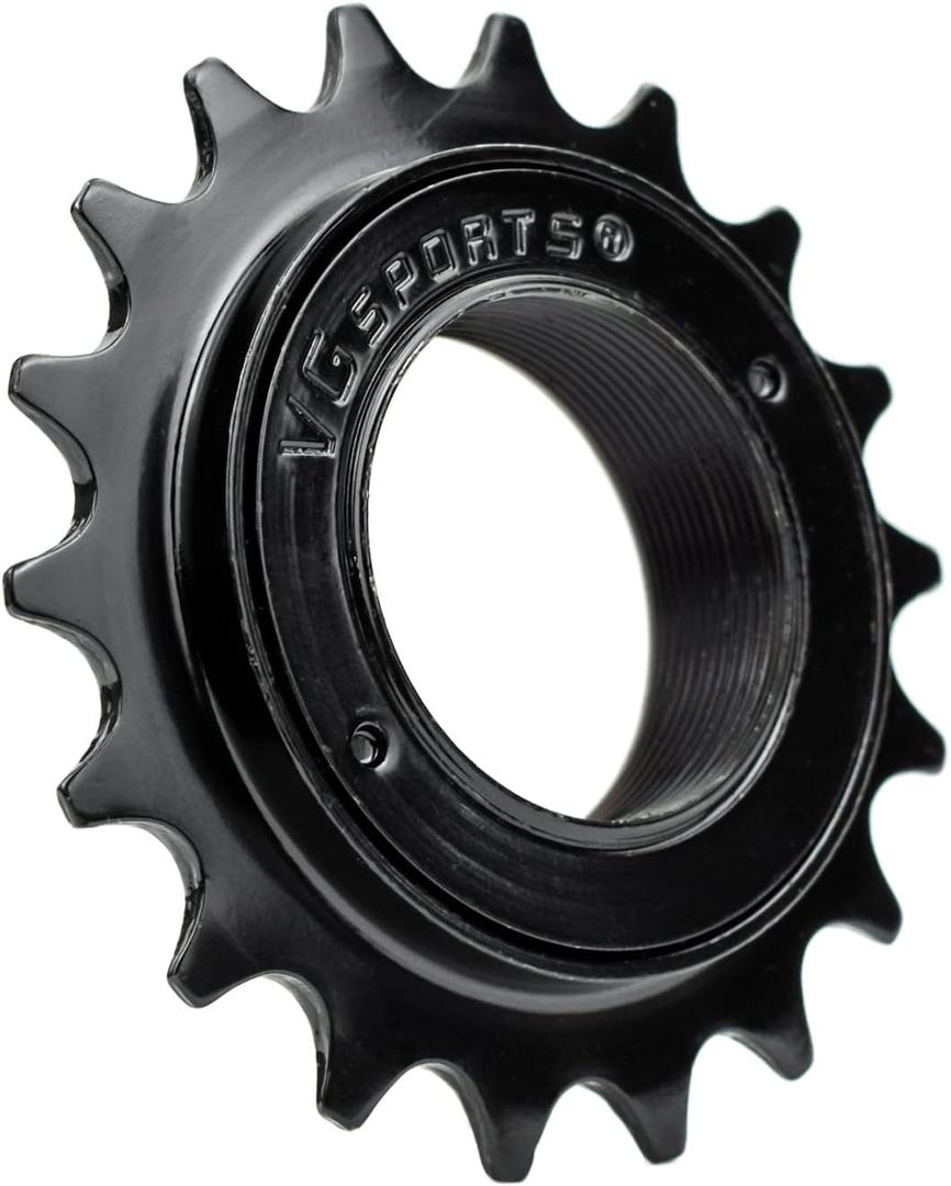VG SPORTS Single Speed Bike Freewheel, 16T/18T/20T/22T/24T Compatible with 1/2'' x 1/8'' Bicycle Freewheel Threaded Type Freehub Replacement Parts