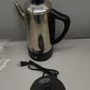 Elite Gourmet 12-Cup Electric Coffee Percolator, Dishwasher Safe Stainless-Steel Filter, Lid & Tube, Keep Warm, 360 Swivel Base Cord-less Serving, Stainless-Steel (Black)