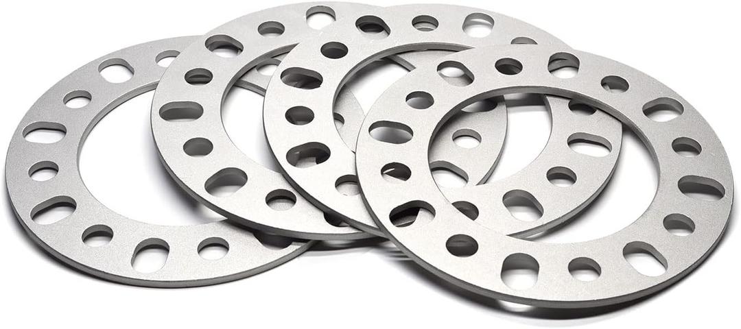 6mm 8x6.5 8x170 8x180 Wheel Spacers Compatible with 8 Lug Ford Chevy GmC Dodge Ram, 1/4 inch 8x165.1 mm Universal Wheel Spacers, Pack of 4