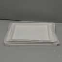 Delling Large Serving Platter, 16/14/12 Inch Rectangular Serving Trays for Serving Food, Serving Tray for Party - Set of 3, White