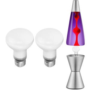 2-Pack 100W Lava Lamp Bulb, R20 Reflector E26 Base, AC 120V Lava Lamp Replacement Light Bulb, Compatible with XL or Grande & More