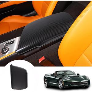 Auto Console Lid Cover,Compatible with 2014-2019 Chevy Corvette C7 Armrest Box Panel,C7 Armrest Container Protection Cover, Protective Car Interior Accessories