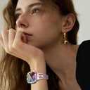 2 x Surace Bling Apple Watch Case with Screen Protector Compatible with Apple Watch Series 11 Series 10 46mm, Crystal Diamond Overall Protective Case Face Cover Bumper 46mm, Rainbow (Iridescent)