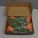 30pcs Fake Roses Artificial Silk Flowers Long Stems Bouquet for Wedding Bridal Shower Party Home Decoration (Orange)