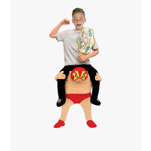 Morph Piggyback Wrestler Costume Boys, Luchador Outfit Kids Funny Ride on Mexican Wrestling Halloween Costume Boys & Girls
(One Size)