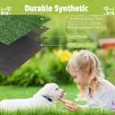 Grass Pad for Dogs, 48" x 30" Artificial Turf for Pets Potty Training, Fake Grass Mat with Drainage Holes, Easy to Clean, Large Turf Rug Outdoor Indoor Use