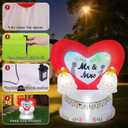 6FT Inflatable Heart Bell Decoration,Valentine's Day Inflatable Decoration,with Built-in Color Flashing Lights, Outdoor Inflatable Decoration for Wedding Celebrations and Proposals
