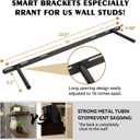 BGMG 36 inch Walnut Floating Shelves for Wall Set of 2, Solid Real Wood Rustic Mount Shelves for Living Room Bedroom Kitchen Farmhouse with Sturdy Hidden Bracket-36x 6.7 x1.25 inch