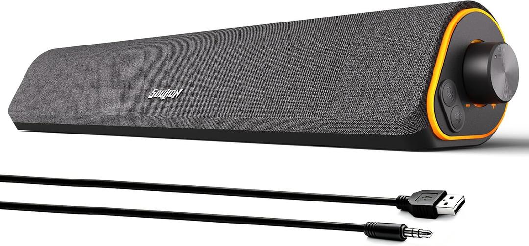 SOULION R50 Bluetooth Computer Speakers, USB Powered & 3.5 Aux